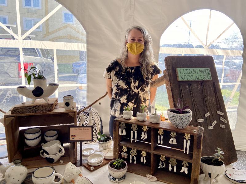 Millie Crotty of Miss Millie Ceramics offers a selection of handmade planters, jewelry, mugs and home decor.